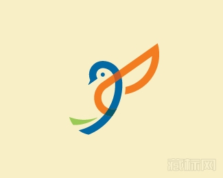 Bird挥舞着翅膀的鸟logo设计欣赏