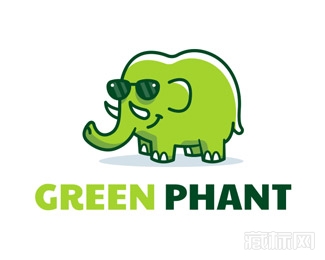 Green Phant绿色植物大象logo设计欣赏