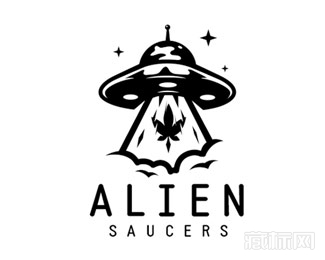 Alien Saucers外星飞碟logo设计欣赏