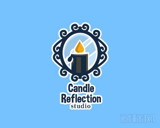 Candle reflection studio蜡烛反射工作室logo设计欣赏