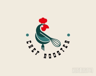 Chef Rooster厨师公鸡logo设计欣赏