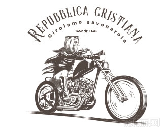 Girolamo骑摩托车的男子logo设计欣赏