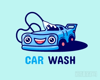 car wash洗車logo設計欣賞