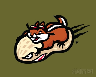 Bomber Chipmunk花栗鼠logo设计欣赏