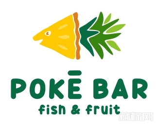 Poke Bar菠萝logo设计欣赏