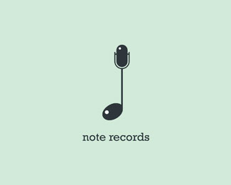 Note Records麦克风logo设计欣赏