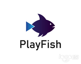 Play Fish播放器鱼logo设计欣赏