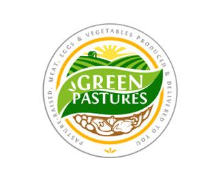 Green Pastures Agriculture, Livestock & Poultry Fa徽标设计欣赏