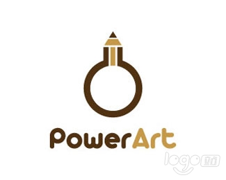 Power Art 力量藝術logo設計欣賞