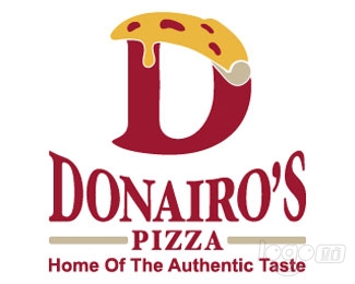 Donairo's Pizza披薩店logo設計欣賞
