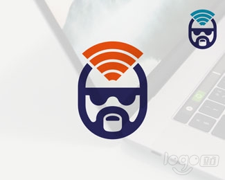 Wireless Network Guy网络专家logo设计欣赏