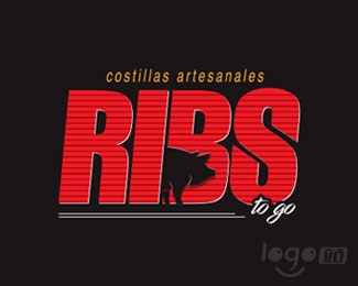 Ribs排骨logo设计欣赏