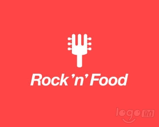 Rock 'n' Food音乐酒吧logo设计欣赏