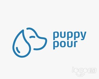 puppy pour寵物中心logo設計欣賞