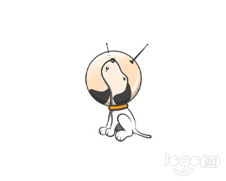 Cosmonaut Dog宠物logo设计欣赏