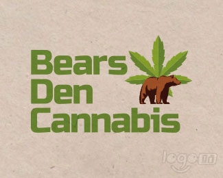 Bears Den Cannabis熊logo設計欣賞