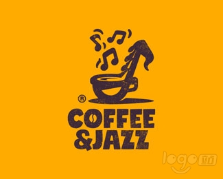 Coffee & Jazz咖啡和爵士logo設計欣賞