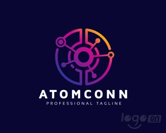 Atom Connection Electric logo设计欣赏