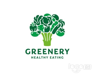 Greenery健康logo設計欣賞