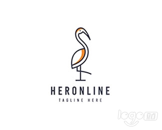 Modern Heron logo設計欣賞