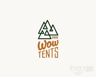 Wow tents戶外用品logo設計欣賞