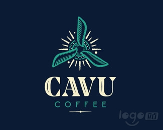 CAVU COFFEE卡武咖啡logo设计欣赏