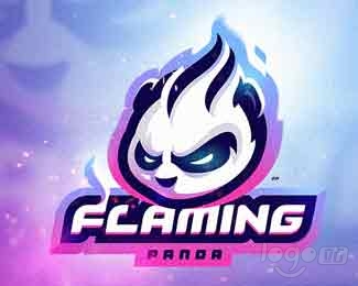 Flaming Panda火焰熊猫logo设计欣赏