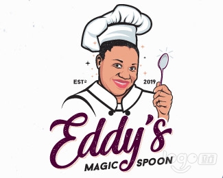 Eddy's Magic Spoon廚師logo設計欣賞