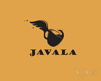 Javala會飛的杯子logo設計欣賞